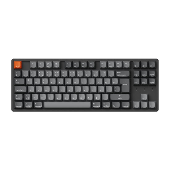 Keychron K8 Max %80 TKL RGB Red Switch Kablosuz Mekanik Oyuncu Klavyesi (K8M-J1-TR) - QMK/VIA, Türkçe Q, Siyah