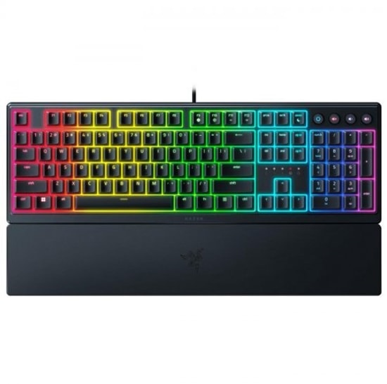 Razer Ornata V3 RZ03-04461200-R3L1 Kablolu Mecha-Membrane Oyuncu Klavyesi - RGB, Türkçe Q, Bilek Desteği, Siyah