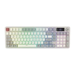 Hawk HK258RK Kırmızı Haki Q TR RGB Kablosuz Gaming Klavye - Şarjlı, Bluetooth, 19 Anti-Ghosting, Multimedya Tuşlu