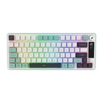 Hawk HK255WG Gri Yeşil Q Türkçe RGB Kablosuz Gaming Klavye - Bluetooth, LCD Ekran, 19 Anti-Ghosting, Multimedya Tuşları