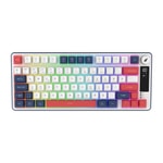 Hawk HK255BR Mavi Kırmızı Q Türkçe RGB Kablosuz Gaming Klavye - Bluetooth, LCD Ekran, 19 Anti-Ghosting, Şarjlı Pil