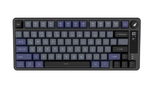 Hawk HK255GP Gri Pembe Q Türkçe RGB Kablosuz Gaming Klavye - Bluetooth, LCD Ekran, 19 Anti-Ghosting, Multimedya Tuşlu