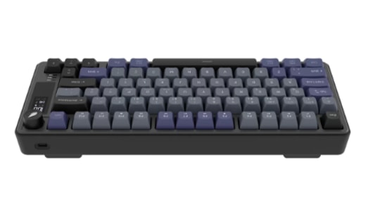 Hawk HK255GP Gri Pembe Q Türkçe RGB Kablosuz Gaming Klavye - Bluetooth, LCD Ekran, 19 Anti-Ghosting, Multimedya Tuşlu