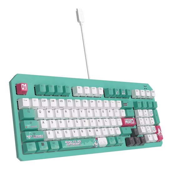 Asus TUF Gaming K3 Gen II Miku RGB Mekanik Oyuncu Klavyesi - Red Switch, Türkçe Q, PBT Tuşlar, IP57, Kablolu