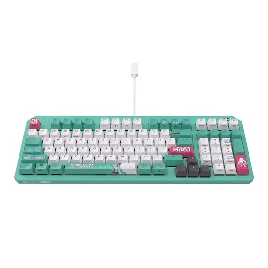 Asus TUF Gaming K3 Gen II Miku RGB Mekanik Oyuncu Klavyesi - Red Switch, Türkçe Q, PBT Tuşlar, IP57, Kablolu