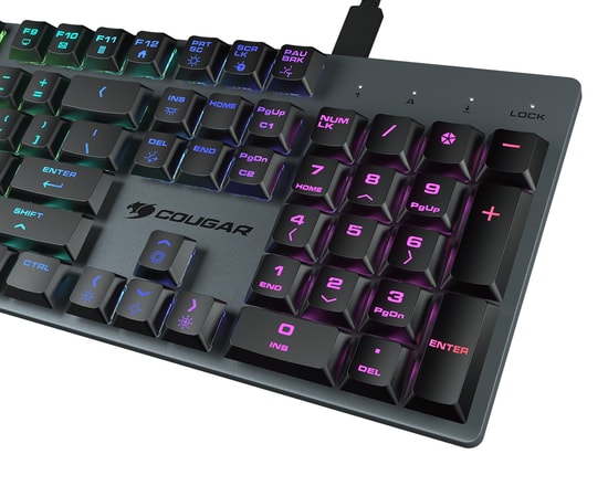 Cougar Luxlim CGR-WO1MI-LUX RGB Red Switch Kablolu Mekanik Oyuncu Klavyesi - İngilizce Q, 1.6m, Anti-Ghosting