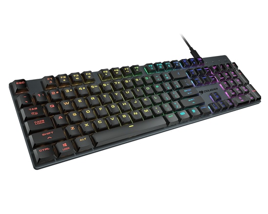 Cougar Luxlim CGR-WO1MI-LUX RGB Red Switch Kablolu Mekanik Oyuncu Klavyesi - İngilizce Q, 1.6m, Anti-Ghosting