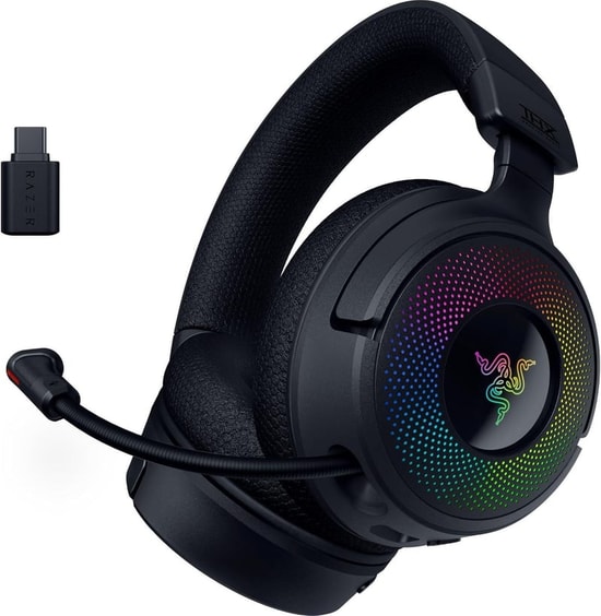 Razer Kraken V4 RZ04-05170100-R3M1 Oyuncu Kulaklığı - Kablosuz, 40mm Sürücü, BT 5.3, 9 Bölge RGB Aydınlatma
