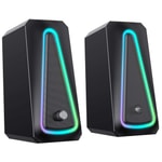 Havit Gamenote SK208 Pro RGB 2.0 Stereo Gaming PC Hoparlör - 10W RMS, USB Kablolu, 135Hz-3kHz, Siyah Tasarım