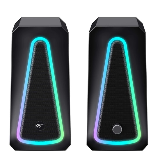 Havit Gamenote SK208 Pro RGB 2.0 Stereo Gaming PC Hoparlör - 10W RMS, USB Kablolu, 135Hz-3kHz, Siyah Tasarım