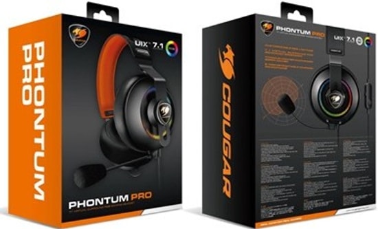 Cougar Phontum Pro Oyuncu Kulaklığı (CGR-U53MB-800) - 53mm Sürücü, 680 Ohm, 3.5mm Kablolu, Mikrofonlu, Siyah