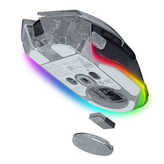 Razer Basilisk V3 Pro Beyaz Kablosuz Oyuncu Mouse (RZ01-05240400-R3G1) - 35000 DPI, Optik Sensör, RGB, 750 IPS