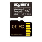 Uranium 512GB UR-TF-512G Micro SD Hafıza Kartı - U3, 7/24 Surveillance, 100/40MB/s, UHS-I, Endüstriyel Sınıf