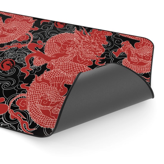 Hawk Mortal Kombat Red Dragon 90x40 Mouse Pad - XL 900x400x3mm Dikişli Suya Dayanıklı OYUNCU Mousepad (MK-RD-9040)