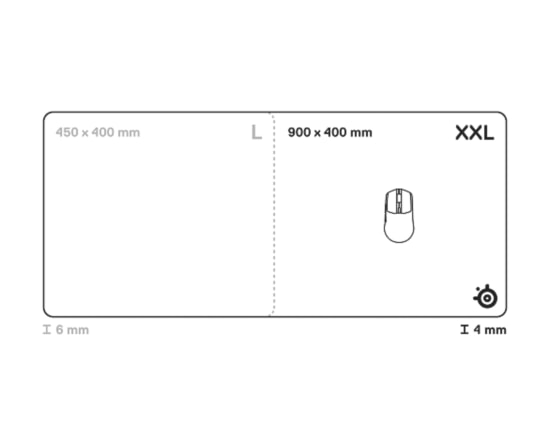 SteelSeries QcK Heavy XXL Oyuncu Mousepad (67500) - Mikro Dokuma Kumaş, Kaymaz Taban, 900x400x4mm Boyutlar