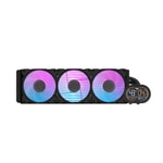 Aigo DH360D Black ARGB LCD 360mm Sıvı İşlemci Soğutucu - 3x120mm Fan, Intel LGA 1700/1851 ve AMD AM5 Uyumlu Soğutma