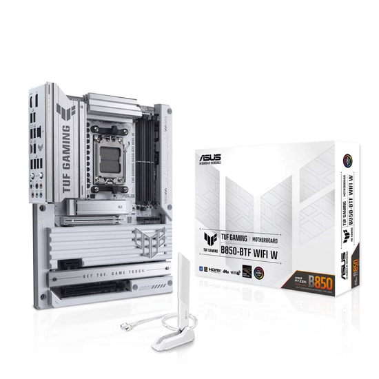 Asus TUF GAMING B850-BTF WIFI W AM5 DDR5 Anakart - 8000MHz(OC), 3xM.2, WiFi 7, BT 5.4, 2.5G LAN, Aura RGB, ATX