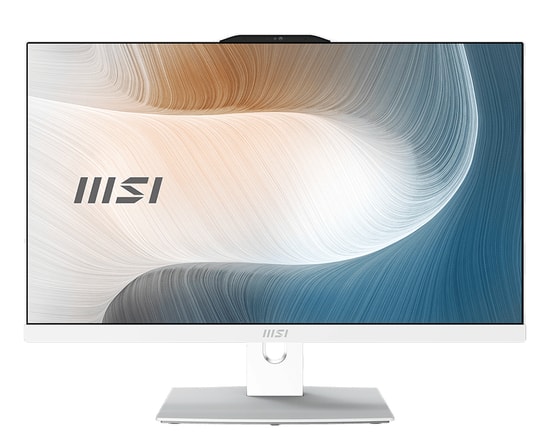 MSI Modern AM242P 23.8" FHD AIO PC (1M-2089XEU) - Intel Core 5 120U, 16GB DDR5, 512GB SSD, FreeDOS, Beyaz