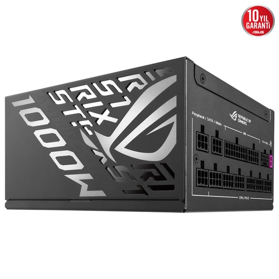 Asus ROG Strix 1000P 1000W 80+ Platinum Güç Kaynağı - Tam Modüler, ATX 3.1, PCIe 5.1, GaN MOSFET, 1000 Watt