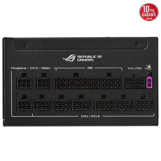 Asus ROG Strix 1000P 1000W 80+ Platinum Güç Kaynağı - Tam Modüler, ATX 3.1, PCIe 5.1, GaN MOSFET, 1000 Watt