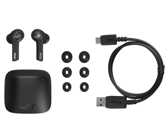 ASUS ROG Cetra True Wireless Black Oyuncu Kulaklığı - Aktif Gürültü Engelleme ANC, 27 Saat Pil Ömrü, IPX4, TWS Siyah
