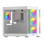 James Donkey JD-STARK-S800-750W-WHITE Gaming Kasa - 750W 80+ Bronze, 4x ARGB Fan, Temperli Cam, ATX, Beyaz Kasa