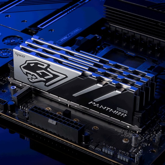 Apacer Panther 16GB (1x16GB) DDR5 6000MHz CL38 Gaming Ram (AH5U16G60C6227BAA-1) - Alüminyum Soğutucu, Masaüstü PC Bellek