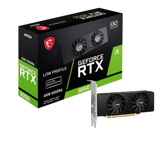 MSI GeForce RTX 3050 LP 6G OC 6GB GDDR6 Ekran Kartı - Low Profile, PCIe 4.0, 96 Bit, 2xHDMI, 1xDP, DirectX 12