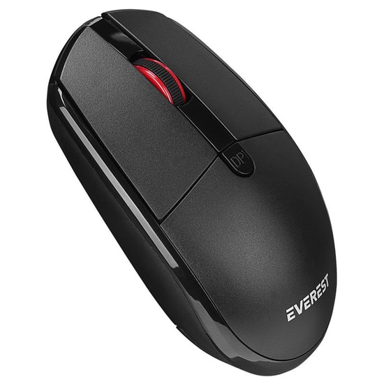Everest SMW-86 Siyah Kablosuz Optik Mouse - 1600 DPI, 2.4 GHz USB Alıcı, 4 Tuşlu, Sağ-Sol Uyumlu Ergonomik Tasarım