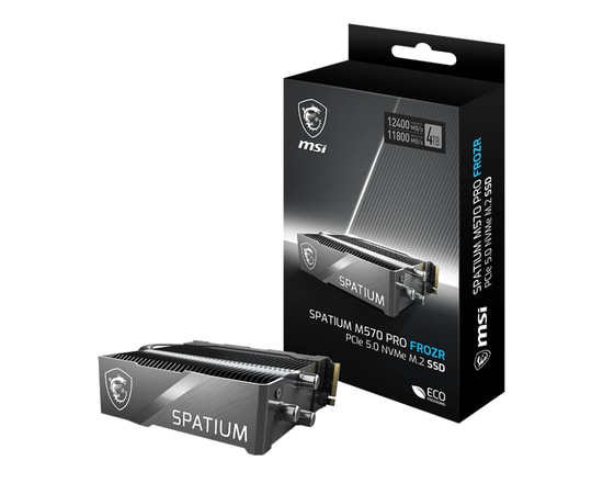 MSI Spatium M570 PRO FROZR 2TB PCIe 5.0 NVMe M.2 SSD (M570PRO-FROZR-2TB-12400MB) - 12400MB Okuma 11800MB Yazma