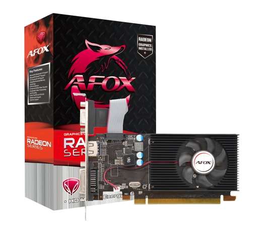 Afox Radeon R5 230 2GB DDR3 64Bit Ekran Kartı (AFR5230-2048D3L5) - AMD GPU, HDMI, DVI, VGA, Tek Fanlı Soğutma