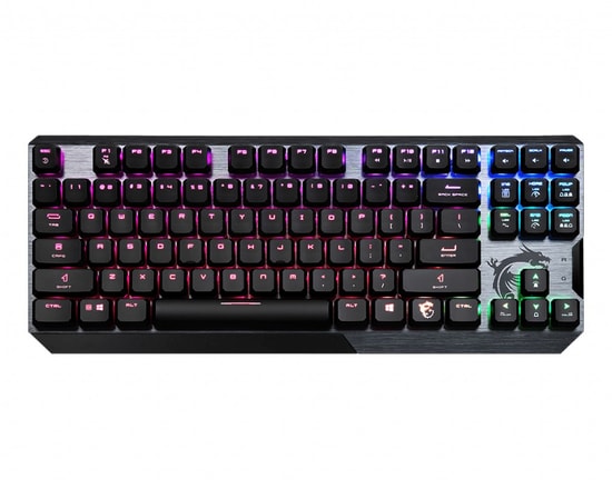 MSI Vigor GK50 Low Profile TKL TR Mekanik Oyuncu Klavyesi - Kailh Switch, RGB, Türkçe Q, Kompakt Tasarım