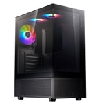XPG InvaderX Mini INVADERXMINI85CSIIVE-BKCEU Siyah ATX Kasa - 850W 80+ Gold PSU, Temperli Cam, Oyuncu Kasası