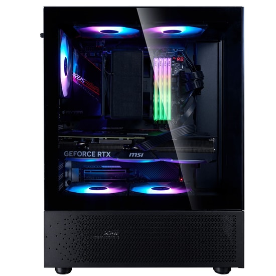 XPG InvaderX Mini INVADERXMINI65FORGE-BKCEU Siyah ATX Kasa - 650W 80+ Bronze PSU, Temperli Cam, Oyuncu KasasI