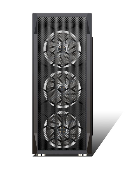 Hiper ZOE-500W Siyah Gaming ATX Mid Tower Kasa - 500W PSU, 3x12cm Rainbow Fan, Mesh Panel, Temperli Cam, Oyuncu Kasası