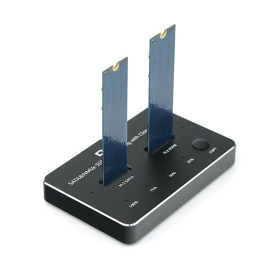 Dark DK-AC-DSDM2C M.2 NVMe & SATA SSD Disk İstasyonu - 10Gbps, Çevrimdışı Klonlama, SD Express Kart Okuyucu
