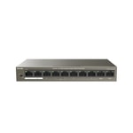 Tenda TEF1110P-8-63W 10 Port 10/100 8xPoE 58W Switch - 2x Uplink, 250m İletim Mesafesi, Yönetilemez Masaüstü