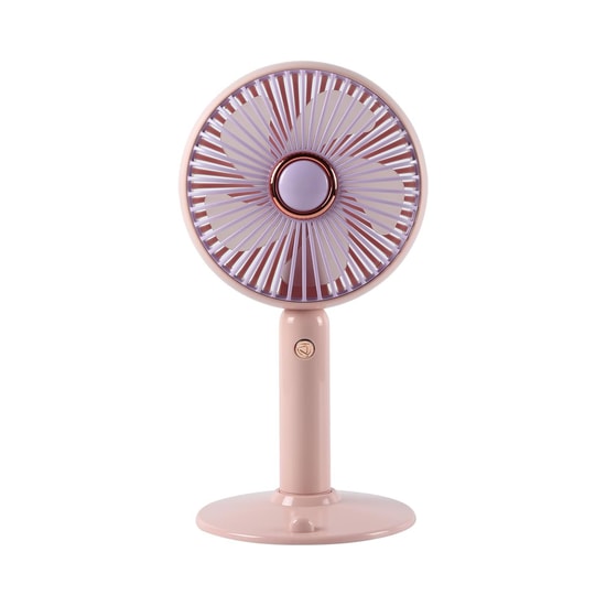 Nettech ZB161 Pembe Portatif Fan (NT-118554) - Taşınabilir, 500 mAh Şarjlı, Type-C Bağlantılı, Sessiz Mini Fan