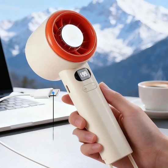 Nettech Okmore ZB171 Pembe Stand Tipi Mini Fan (NT-118553) - 400 mAh, Type-C Şarjlı, 55 dB Sessiz, Masaüstü Fan