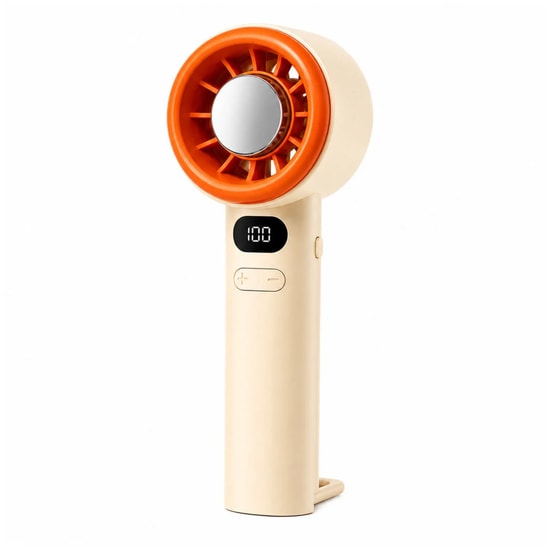Nettech Okmore ZB171 Krem Stand Tipi Mini Fan (NT-118551) - 400 mAh, Type-C Şarjlı, 55 dB Sessiz, Masaüstü Fan
