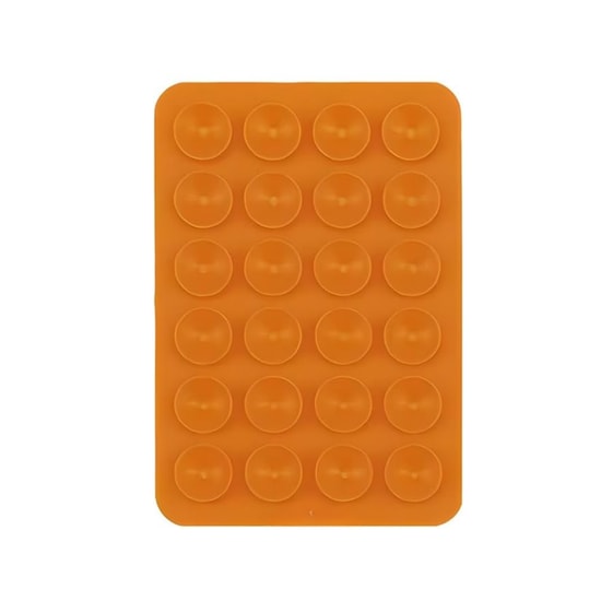 Nettech Turuncu Vantuzlu Telefon Tutucu (NT-112385) - Güçlü Vakum, Silikon Malzeme, Pratik ve Güvenli Kullanım