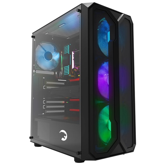 Gamepower Aura AURA-750W-SIYAH-GP Gaming Kasa - 750W 80+ Bronze, 4x120mm ARGB Fan, Temperli Cam, ATX, Siyah