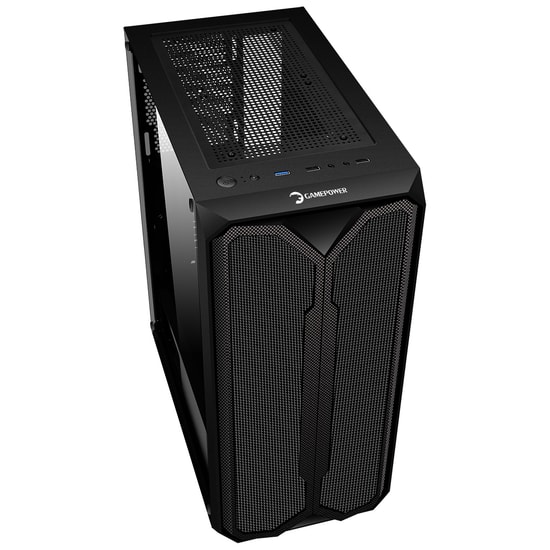 Gamepower Aura AURA-750W-SIYAH-GP Gaming Kasa - 750W 80+ Bronze, 4x120mm ARGB Fan, Temperli Cam, ATX, Siyah