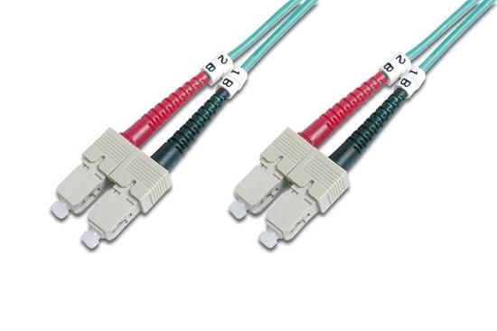 Digitus Fiber Optik Multimode Mavi 1m OM3 SC/SC Patch Kablo (DK-2522-01/3) - 50/125 Duplex, LSZH, Yüksek Hızlı Aktarım