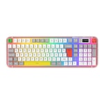 Rampage Reflect 99 Beyaz Gri RGB Membrane Oyuncu Klavyesi - 99 Tuşlu Tasarım, Sessiz Switch, Kablolu, Q Klavye