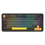Rampage Yamikage Siyah Gri Sarı Kablosuz Türkçe Q Gaming Klavye - Hot-Swap Gasket, Oil Switch, RGB, PBT Keycaps