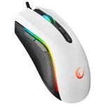 Rampage SMX-R44 V2 Beyaz Kablolu Makrolu RGB Oyuncu Mouse - 12800 DPI, 80M Huano Switch, 7 Tuş, 180cm Örgü Kablo