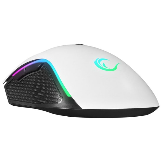 Rampage SMX-R44 V2 Beyaz Kablolu Makrolu RGB Oyuncu Mouse - 12800 DPI, 80M Huano Switch, 7 Tuş, 180cm Örgü Kablo