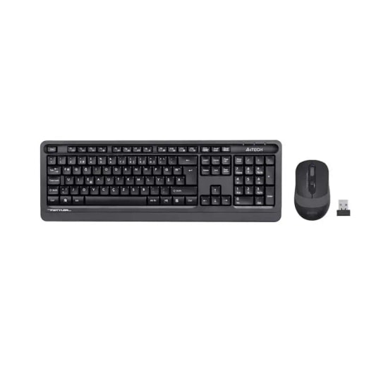 A4 Tech Fstyler FG1010-GRI-F Gri Kablosuz Türkçe F Düzen Klavye Mouse Seti - 2000 DPI, Optik, 15m Menzil, Nano Alıcı