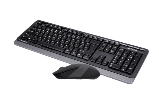 A4 Tech Fstyler FG1010-GRI-F Gri Kablosuz Türkçe F Düzen Klavye Mouse Seti - 2000 DPI, Optik, 15m Menzil, Nano Alıcı